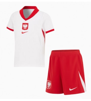 Poland Replica Home Stadium Kit for Kids Euro 2024 Short Sleeve (+ pants)